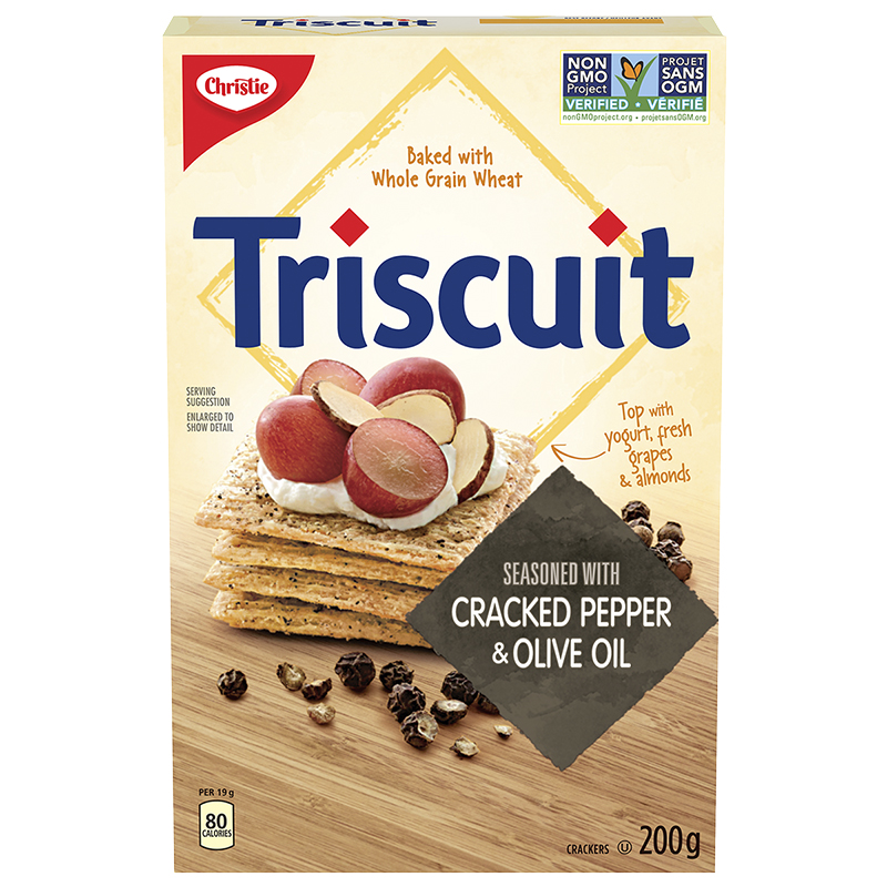 Christie Triscuit Crackers - Cracked Pepper & Olive Oil - 200g