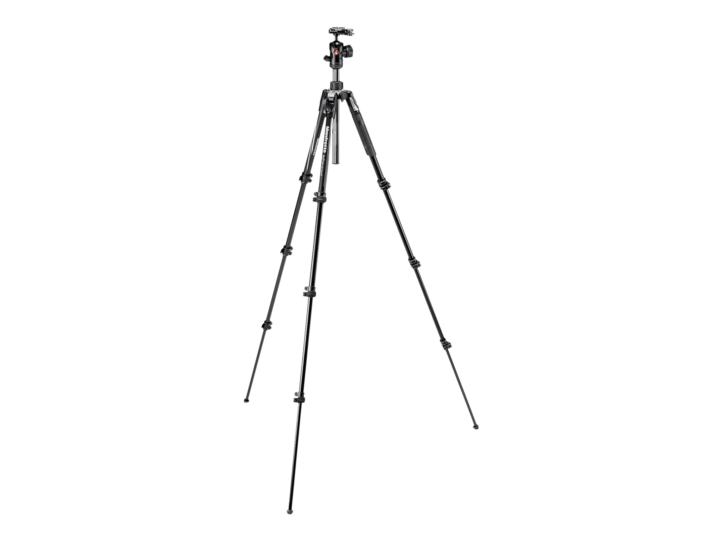 Manfrotto BeFree Advanced Aluminum 4-Section Lever Leg Ball Head Kit - Black - MKBFRLA4BK-BH