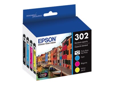 Epson 302 Claria Premium Ink - CMYK - 4 Pack - T302520-S