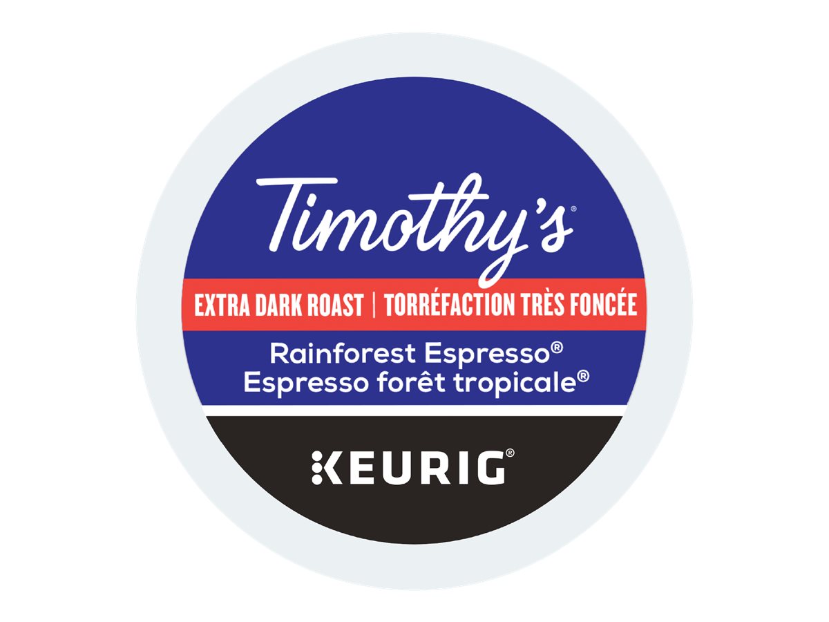 Timothy's Rainforest Espresso K-Cup Coffee Pods - 30's 3 Timothy's Rainforest Espresso K-Cup Coffee Pods - 30's