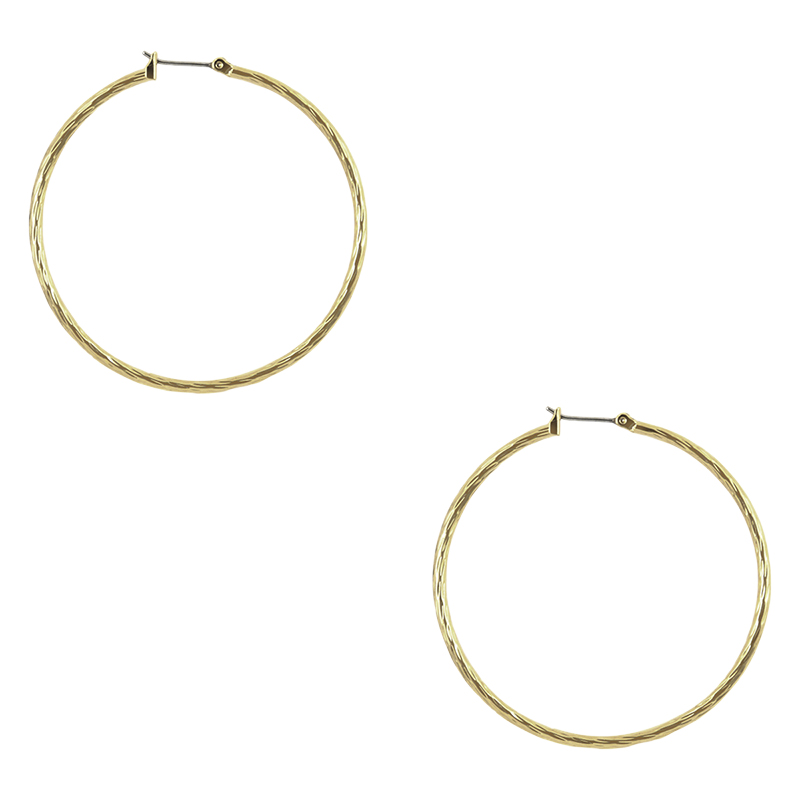 Anne Klein Hoop Earrings - Gold Tone