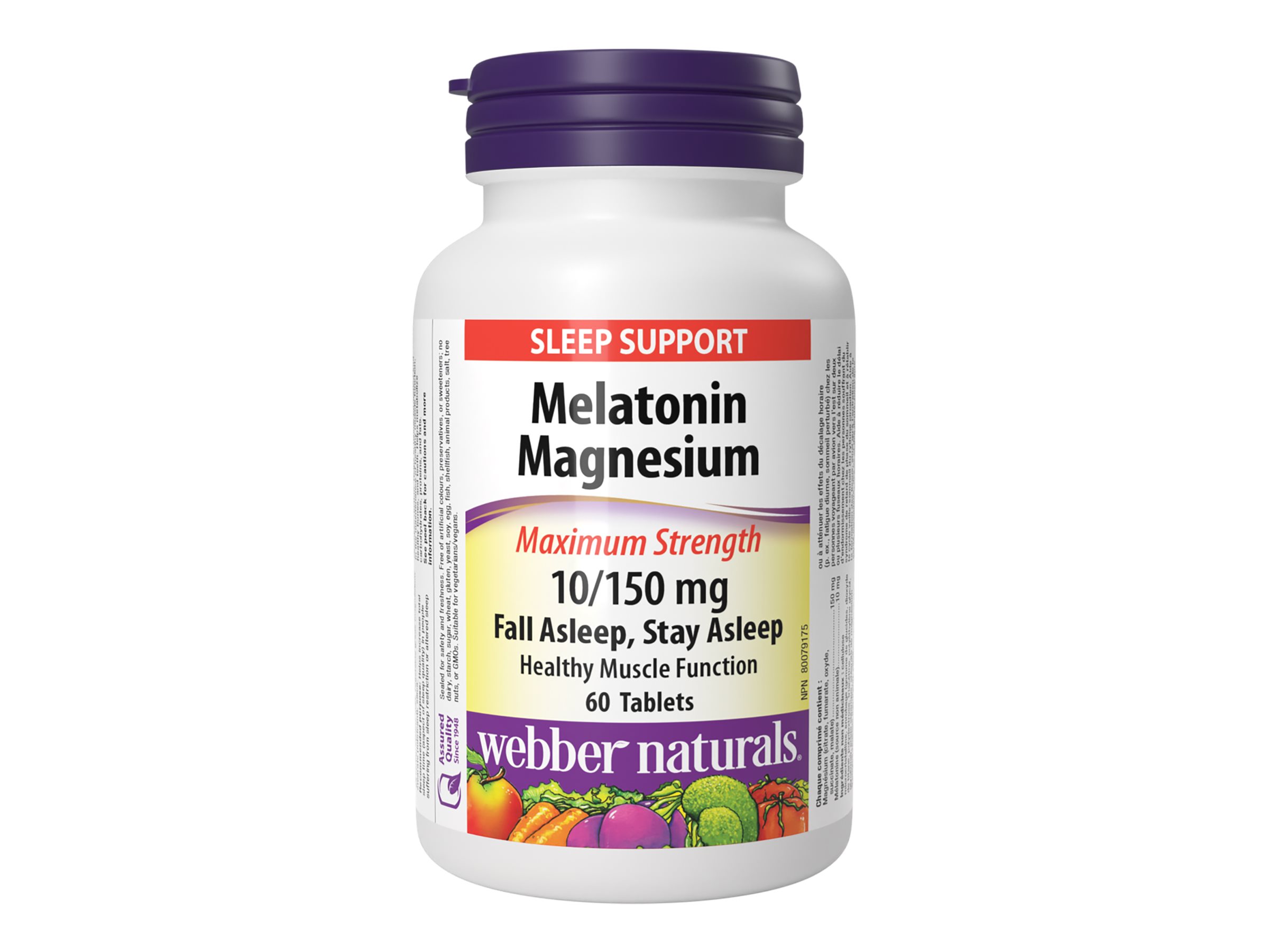 Webber Naturals Maximum Strength Melatonin Magnesium Tablets - 10/150mg - 60's