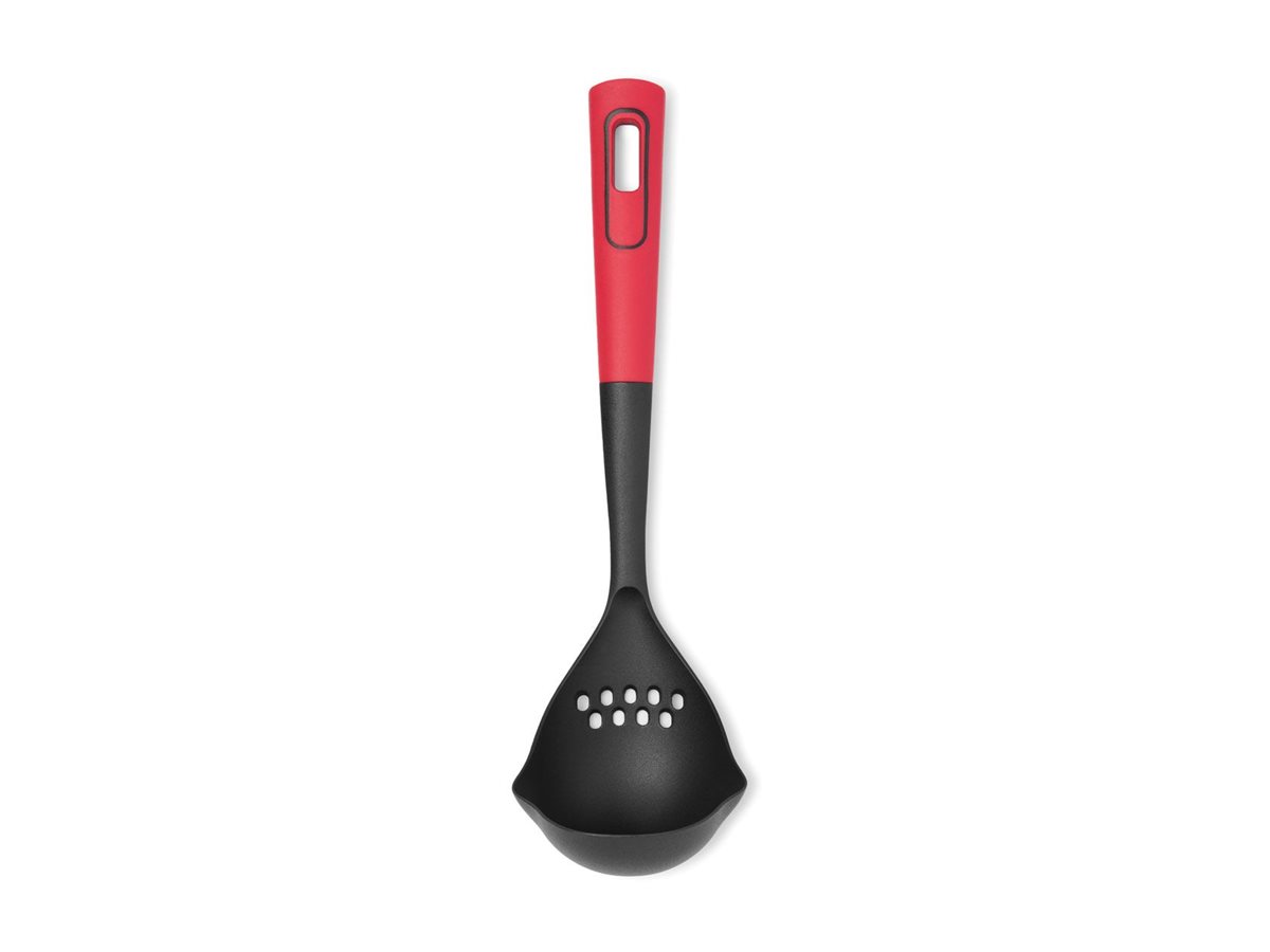 Starfrit Nylon Ladle - Integrated Skimmer - Red/Black 1 Starfrit Nylon Ladle - Integrated Skimmer - Red/Black