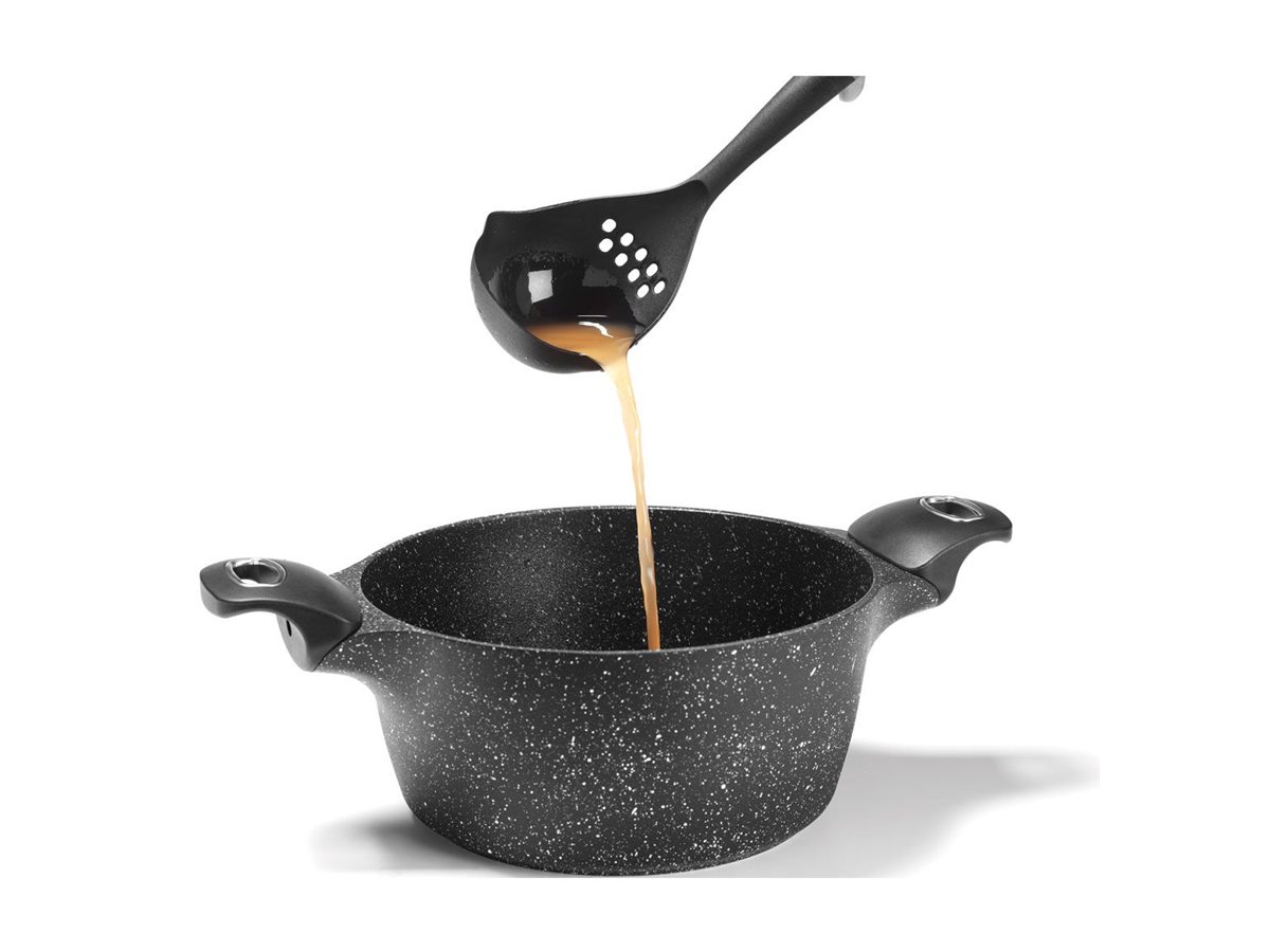 Starfrit Nylon Ladle - Integrated Skimmer - Red/Black 3 Starfrit Nylon Ladle - Integrated Skimmer - Red/Black