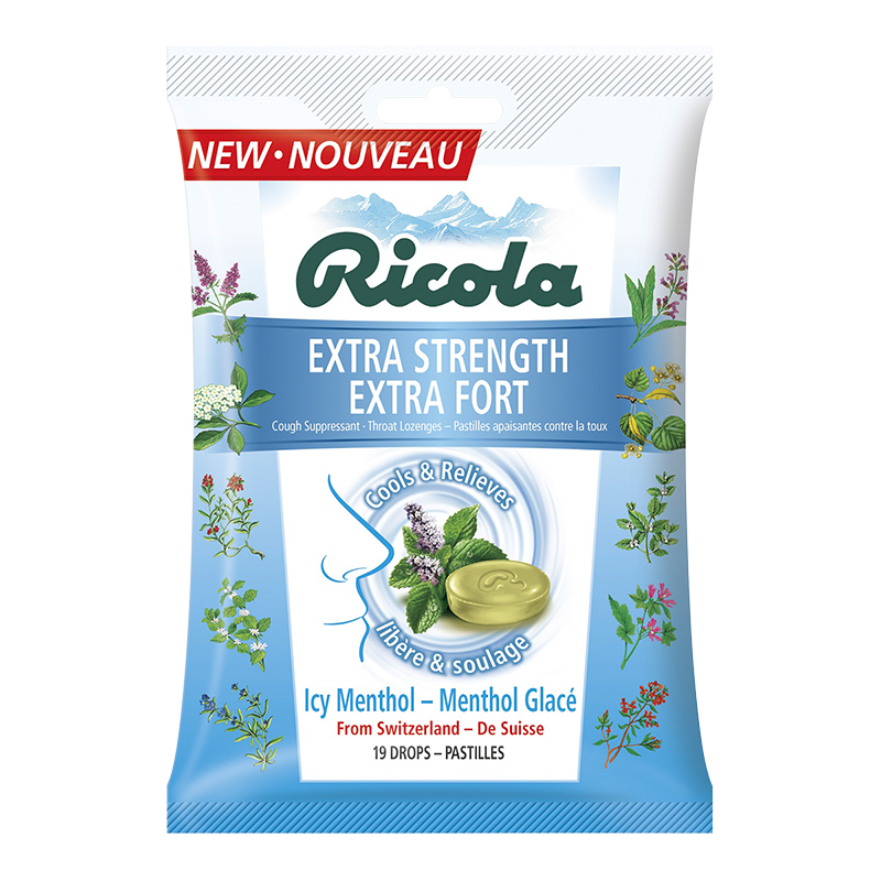 Ricola Extra Strength Sore Throat Lozenges - Icy Menthol - 75g 1 Ricola Extra Strength Sore Throat Lozenges - Icy Menthol - 75g