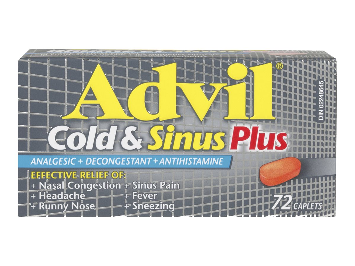 Advil Cold & Sinus Plus Caplets - 72's