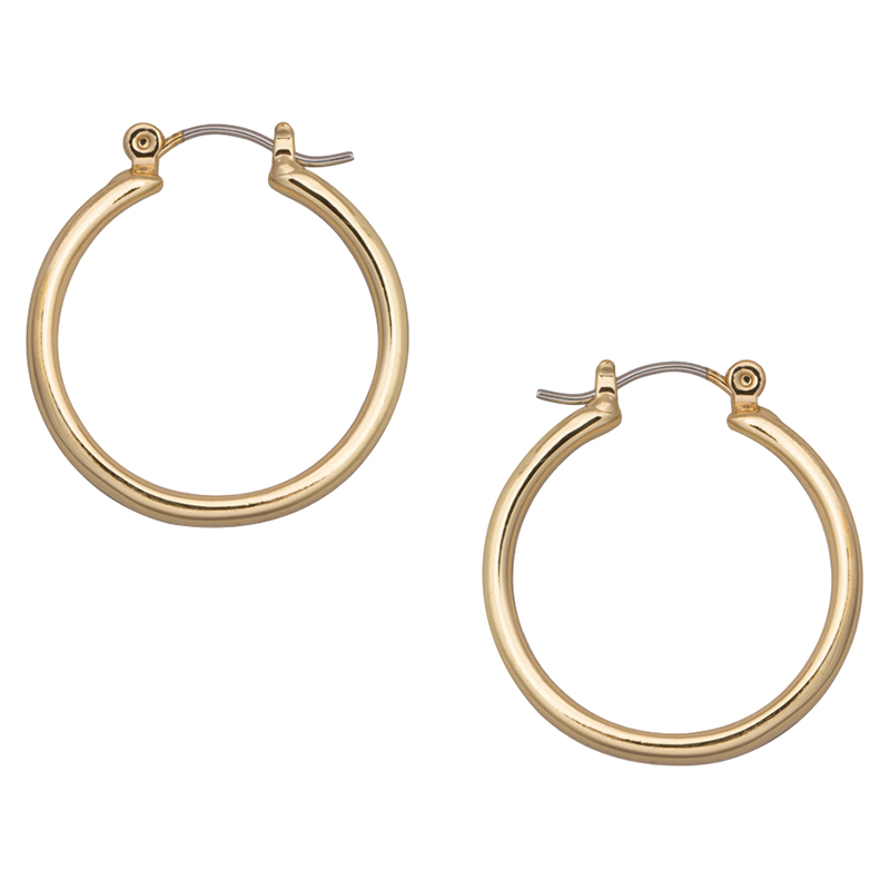 Nine West Medium Hoop Earrings - Gold 1 Nine West Medium Hoop Earrings - Gold