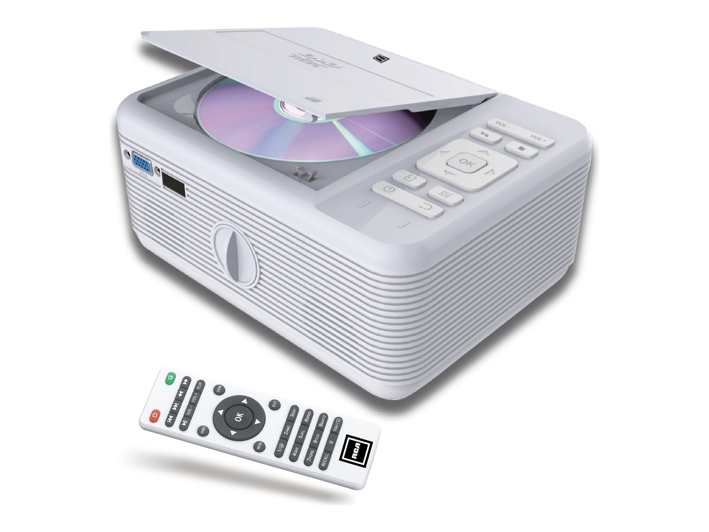 RCA WVGA LCD Projector with DVD Player - White - RPJ140 2 RCA WVGA LCD Projector with DVD Player - White - RPJ140