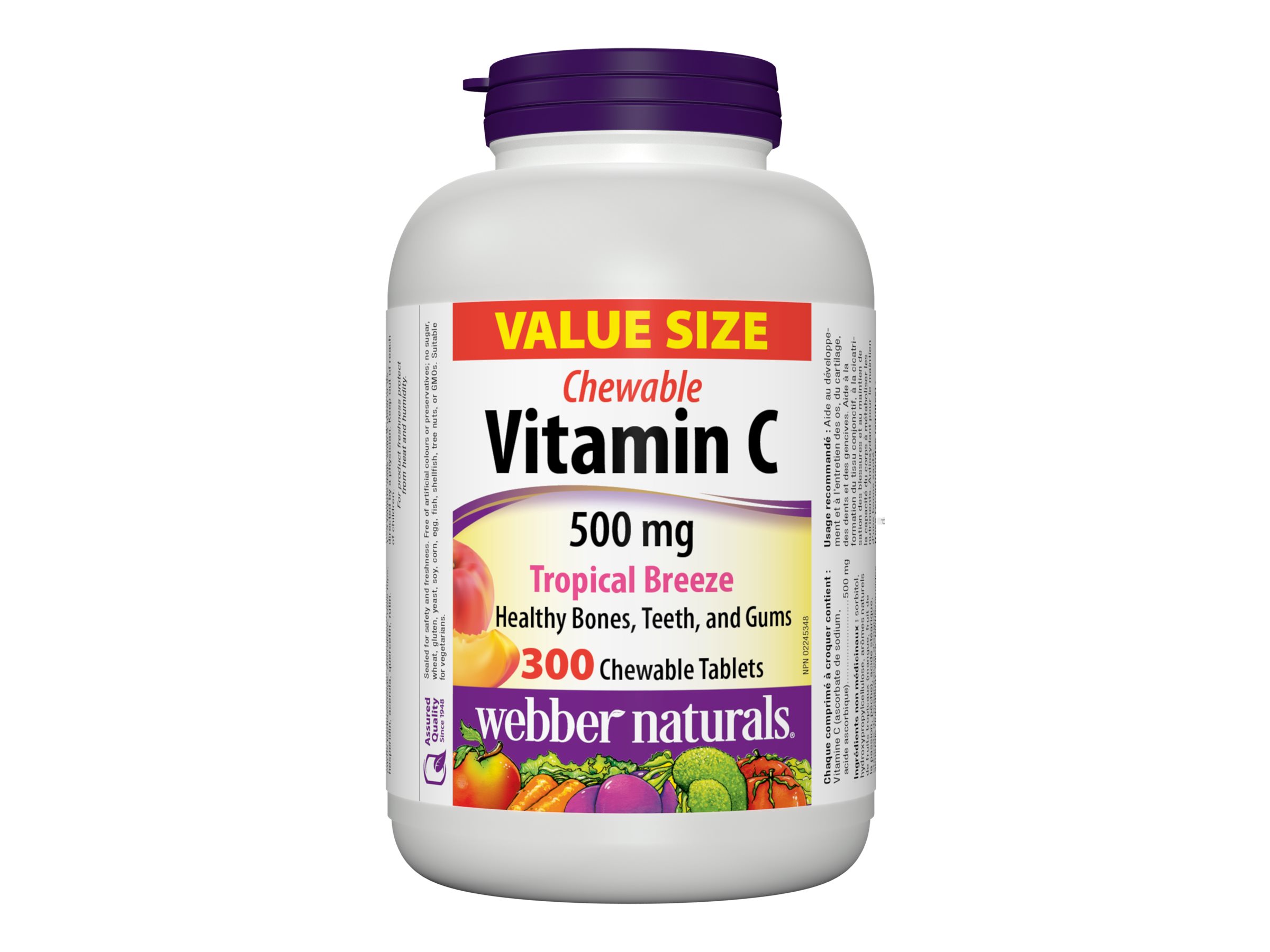 Webber Naturals Tropical Breeze Vitamin C Chewable Tablets - 500mg - 300s