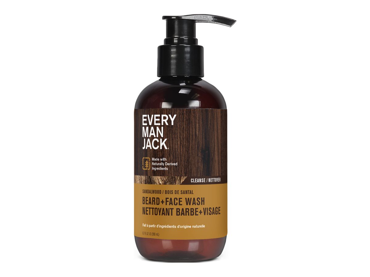 Every Man Jack Beard and Face Wash - Sandalwood - 200ml 1 Every Man Jack Beard and Face Wash - Sandalwood - 200ml