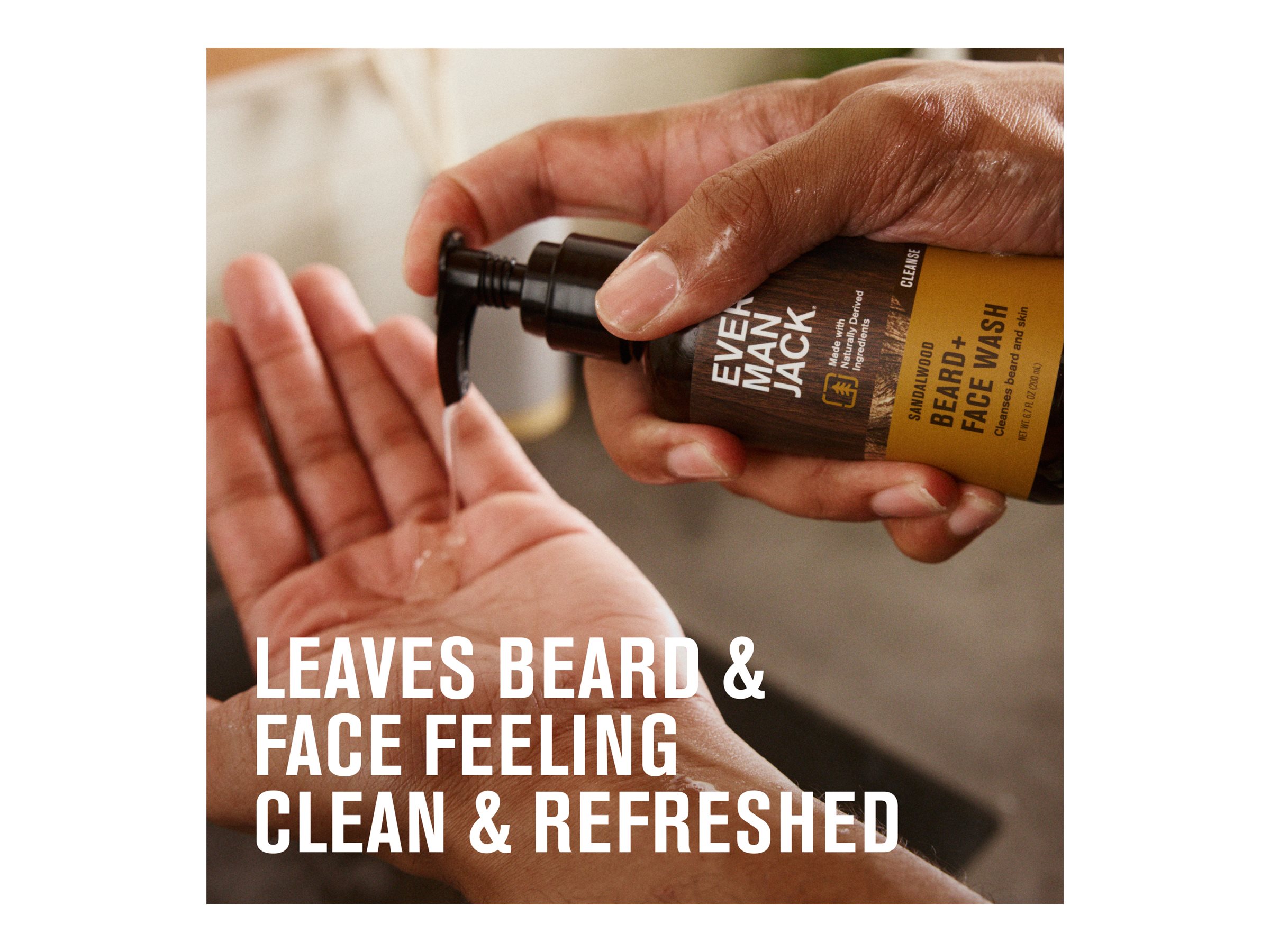 Every Man Jack Beard and Face Wash - Sandalwood - 200ml 4 Every Man Jack Beard and Face Wash - Sandalwood - 200ml