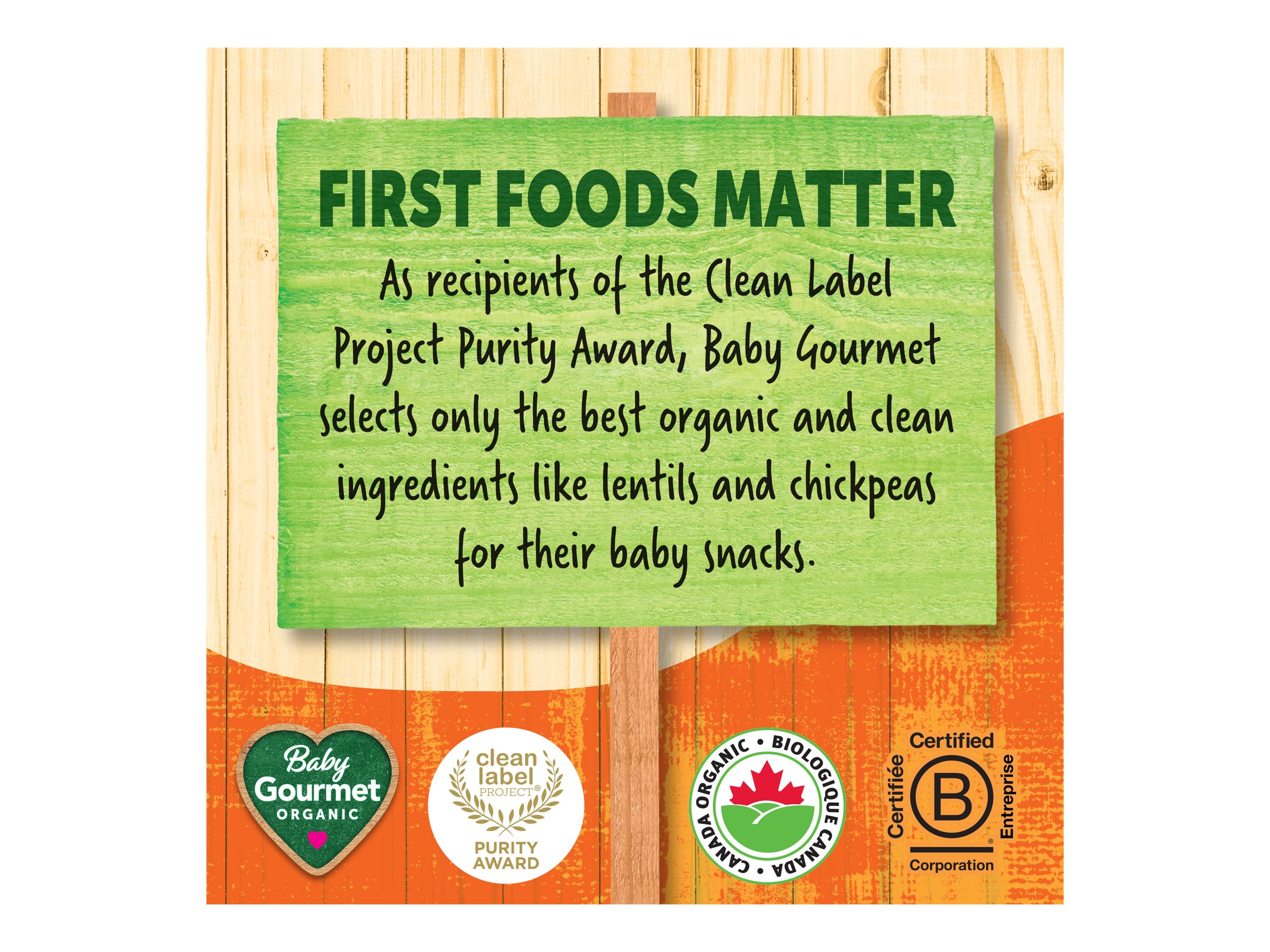 Baby Gourmet Finger Foods Lentil and Chickpea Puffs - Carrot Sticks - 40g 5 Baby Gourmet Finger Foods Lentil and Chickpea Puffs - Carrot Sticks - 40g