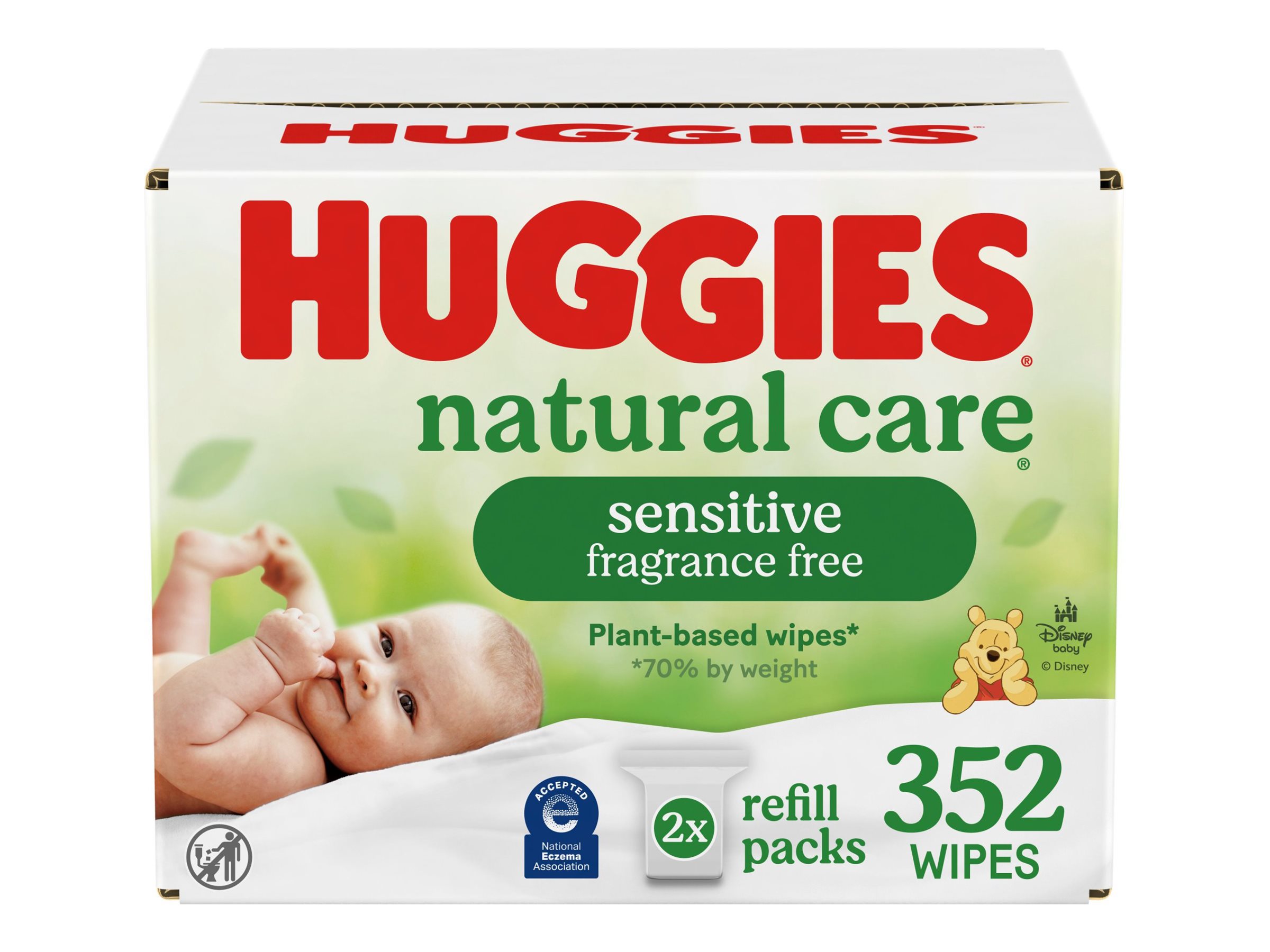 Huggies Natural Care Sensitive Baby Wipes Refills - Unscented - 2pk/352 Wipes