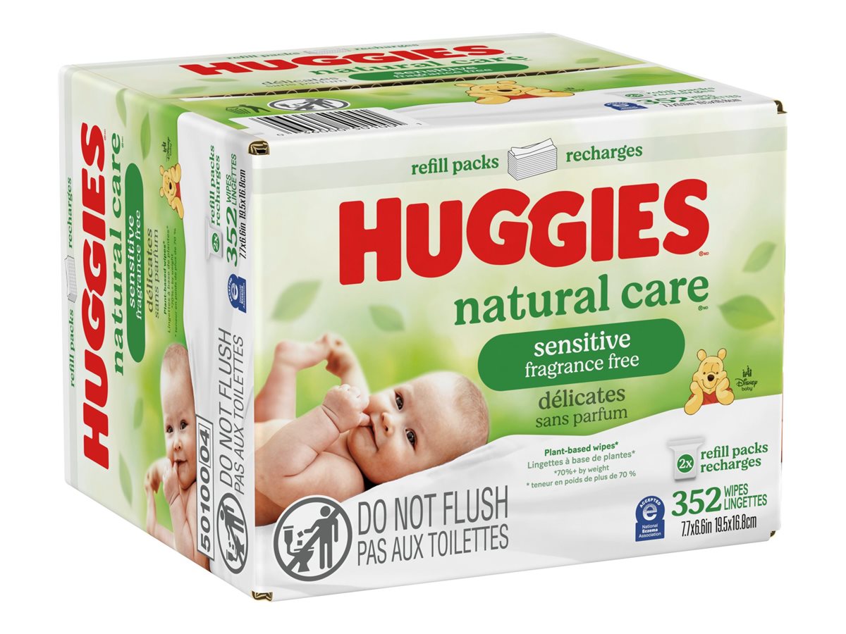 Huggies Natural Care Sensitive Baby Wipes Refills - Unscented - 2pk/352 Wipes 2 Huggies Natural Care Sensitive Baby Wipes Refills - Unscented - 2pk/352 Wipes