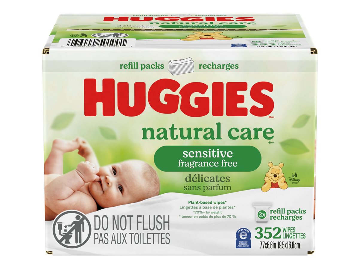 Huggies Natural Care Sensitive Baby Wipes Refills - Unscented - 2pk/352 Wipes 3 Huggies Natural Care Sensitive Baby Wipes Refills - Unscented - 2pk/352 Wipes