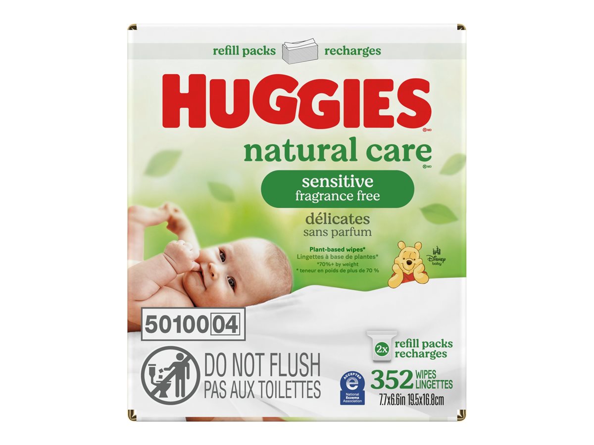 Huggies Natural Care Sensitive Baby Wipes Refills - Unscented - 2pk/352 Wipes 5 Huggies Natural Care Sensitive Baby Wipes Refills - Unscented - 2pk/352 Wipes