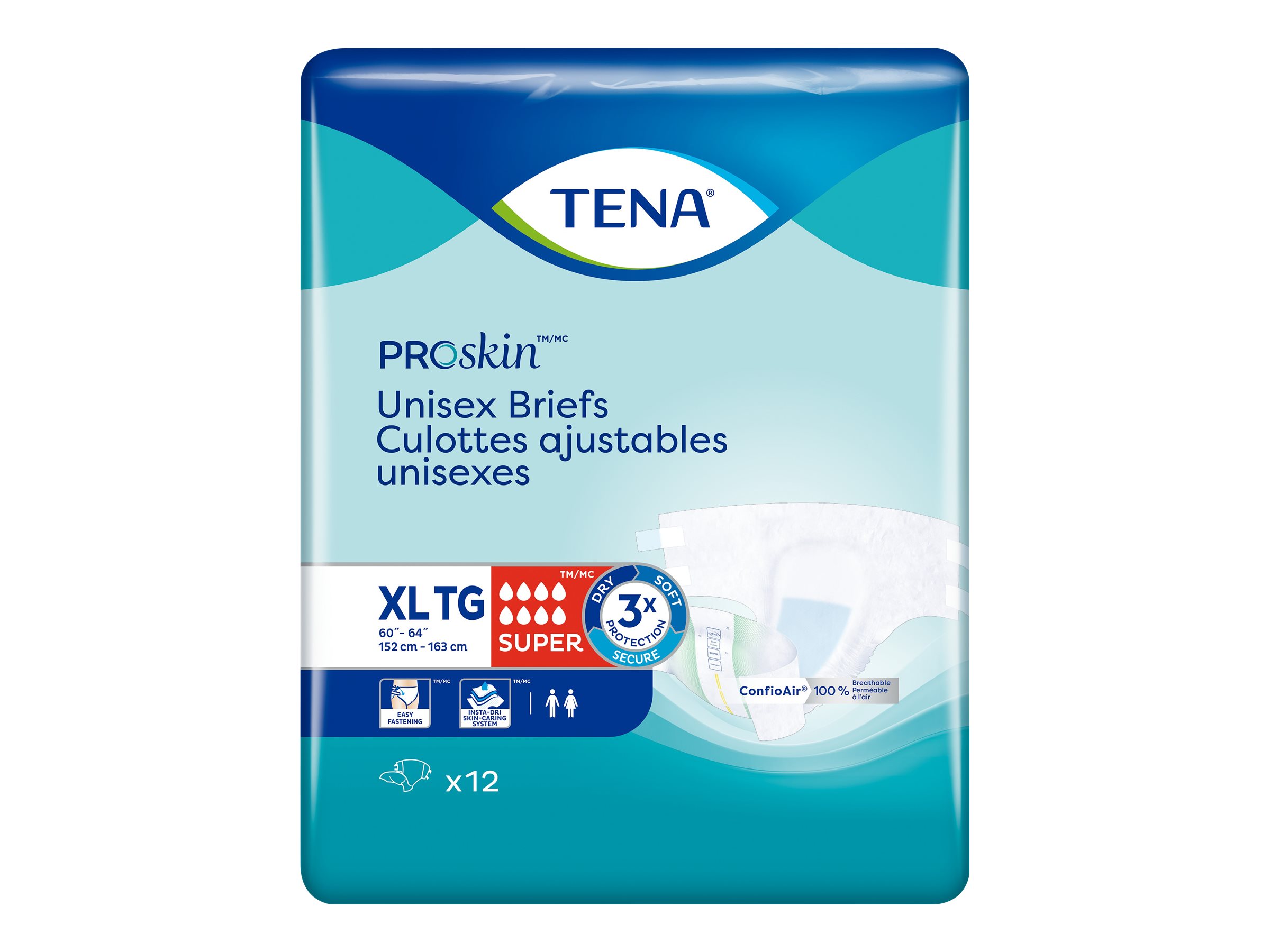 TENA ProSkin Unisex Incontinence Briefs - Super - Extra Large - 12s 3 TENA ProSkin Unisex Incontinence Briefs - Super - Extra Large - 12s