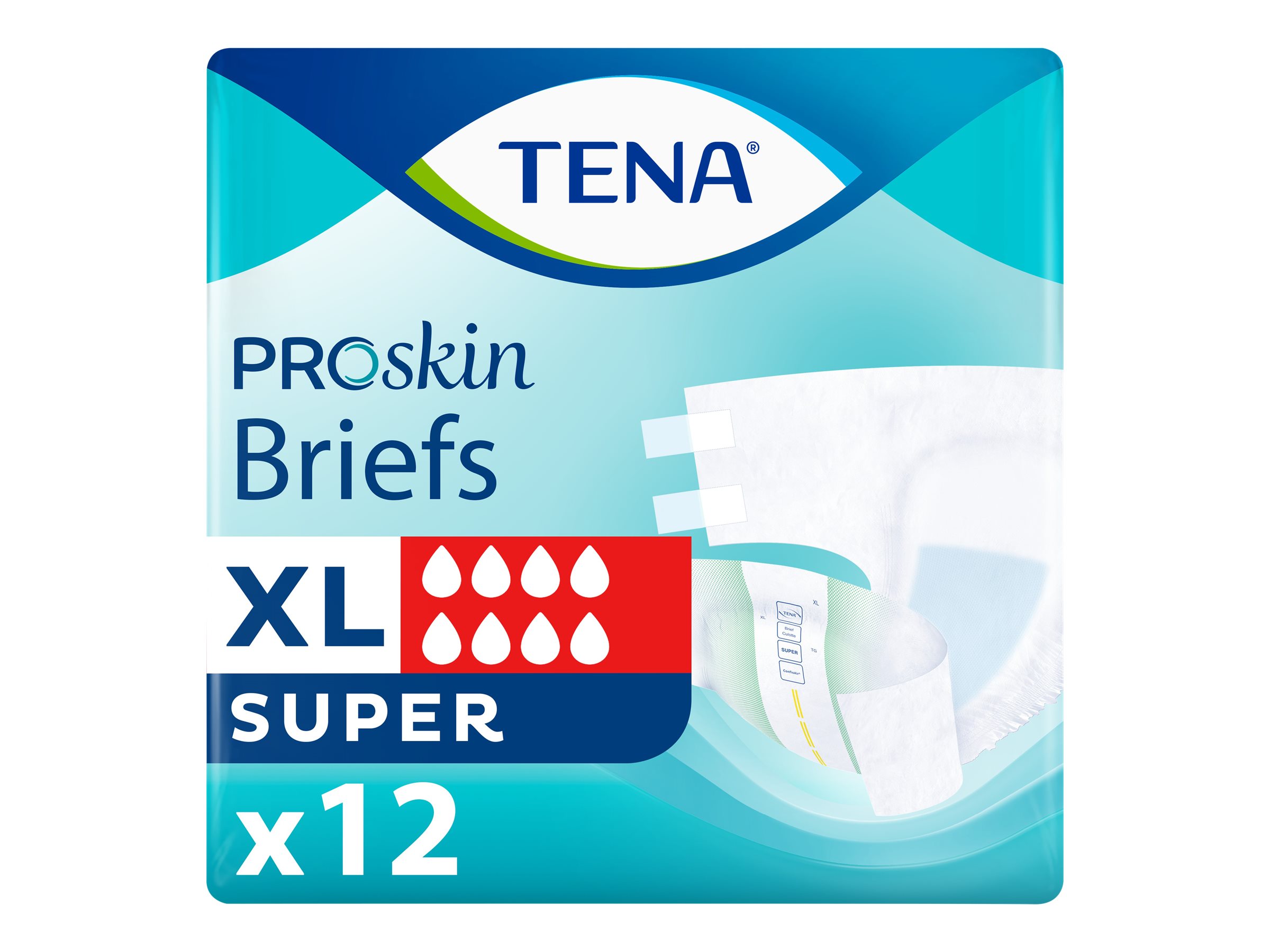 TENA ProSkin Unisex Incontinence Briefs - Super - Extra Large - 12s 4 TENA ProSkin Unisex Incontinence Briefs - Super - Extra Large - 12s