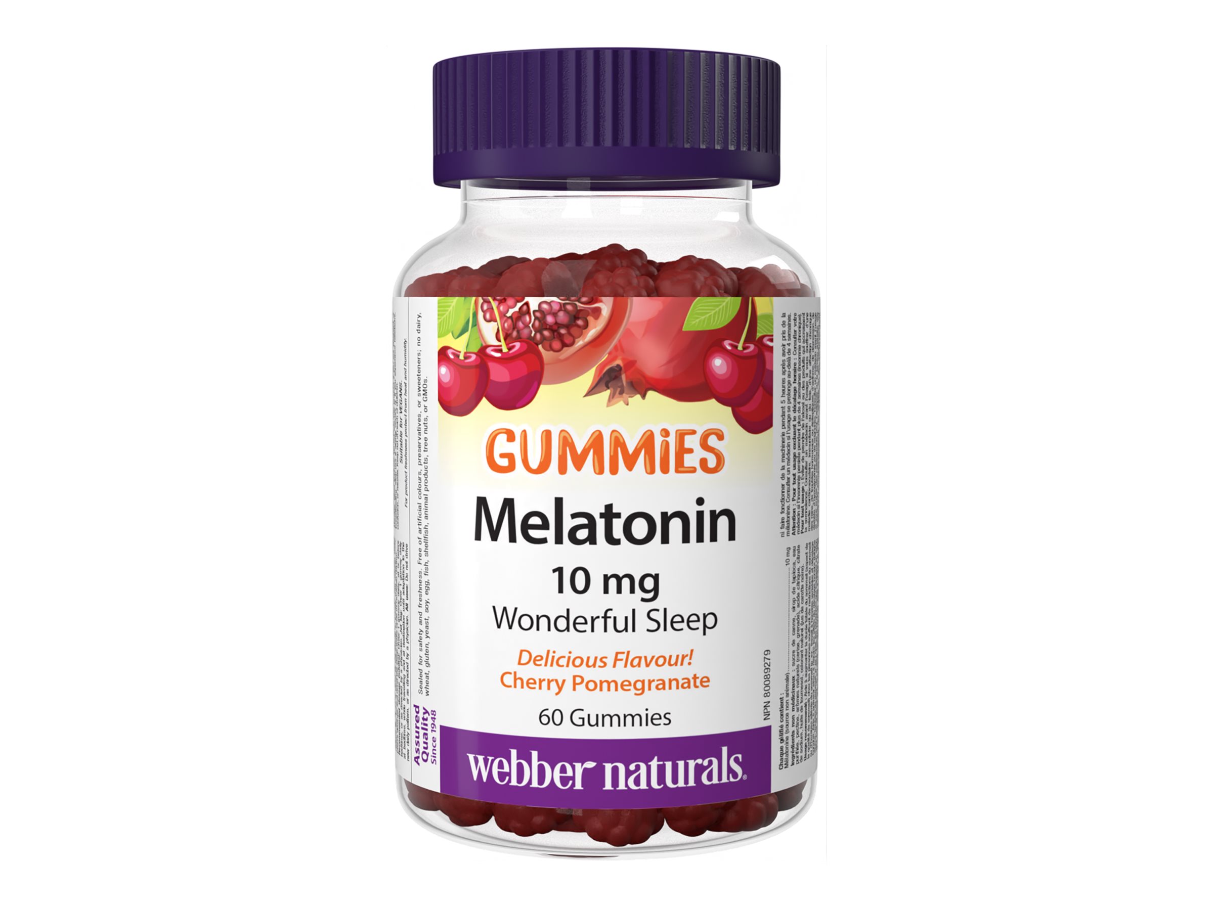 Webber Naturals Melatonin Gummies - 10mg - 60's 1 Webber Naturals Melatonin Gummies - 10mg - 60's