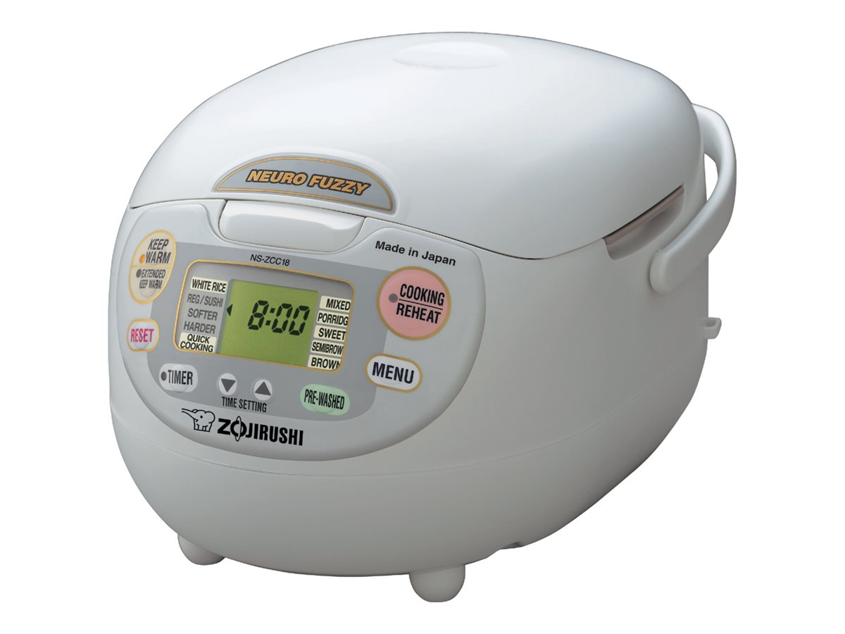 Zojirushi Neuro Fuzzy Rice Cooker - 1.8L - Premium White - NS-ZCC18