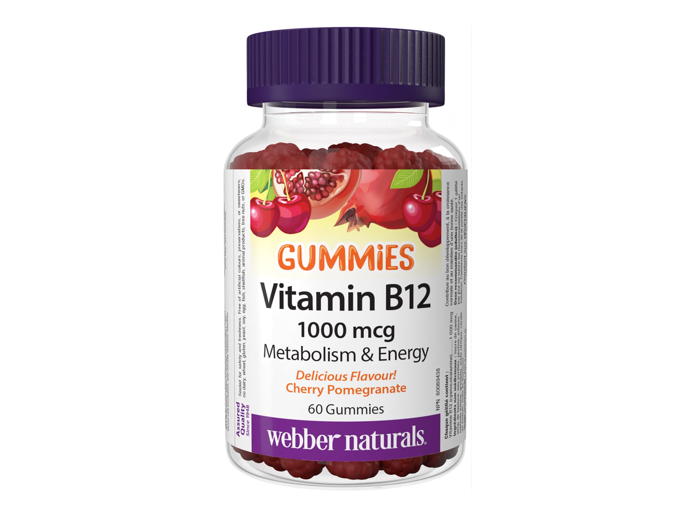 Webber Naturals Vitamin B12 Gummies - 1000mcg - 60s